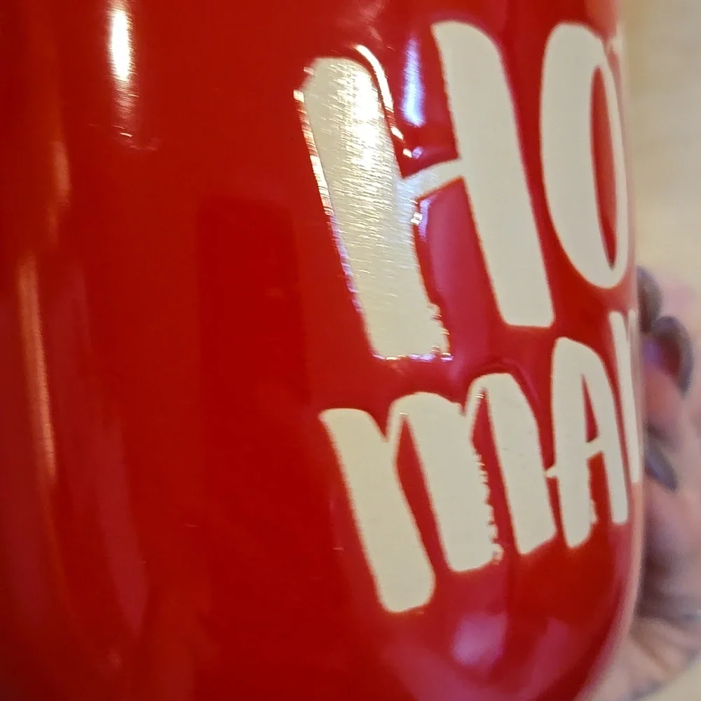 "Hot Mama" Red Stylish Ceramic Mug - Picture 3 of 4